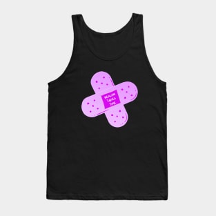 Healing Takes Time Purple Bandaid Tank Top